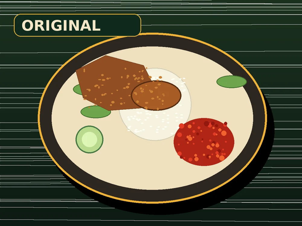 Ayam penyet original dengan sambal